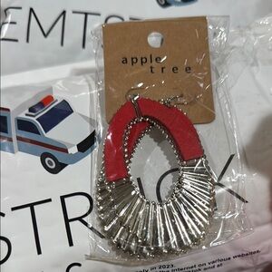 Red and Silver Women's Earrings